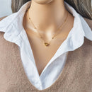 Lamently 316l aço inoxidável pingente de coração.